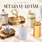 set gia vị và lọ tăm | Cậu Hai Home Decor