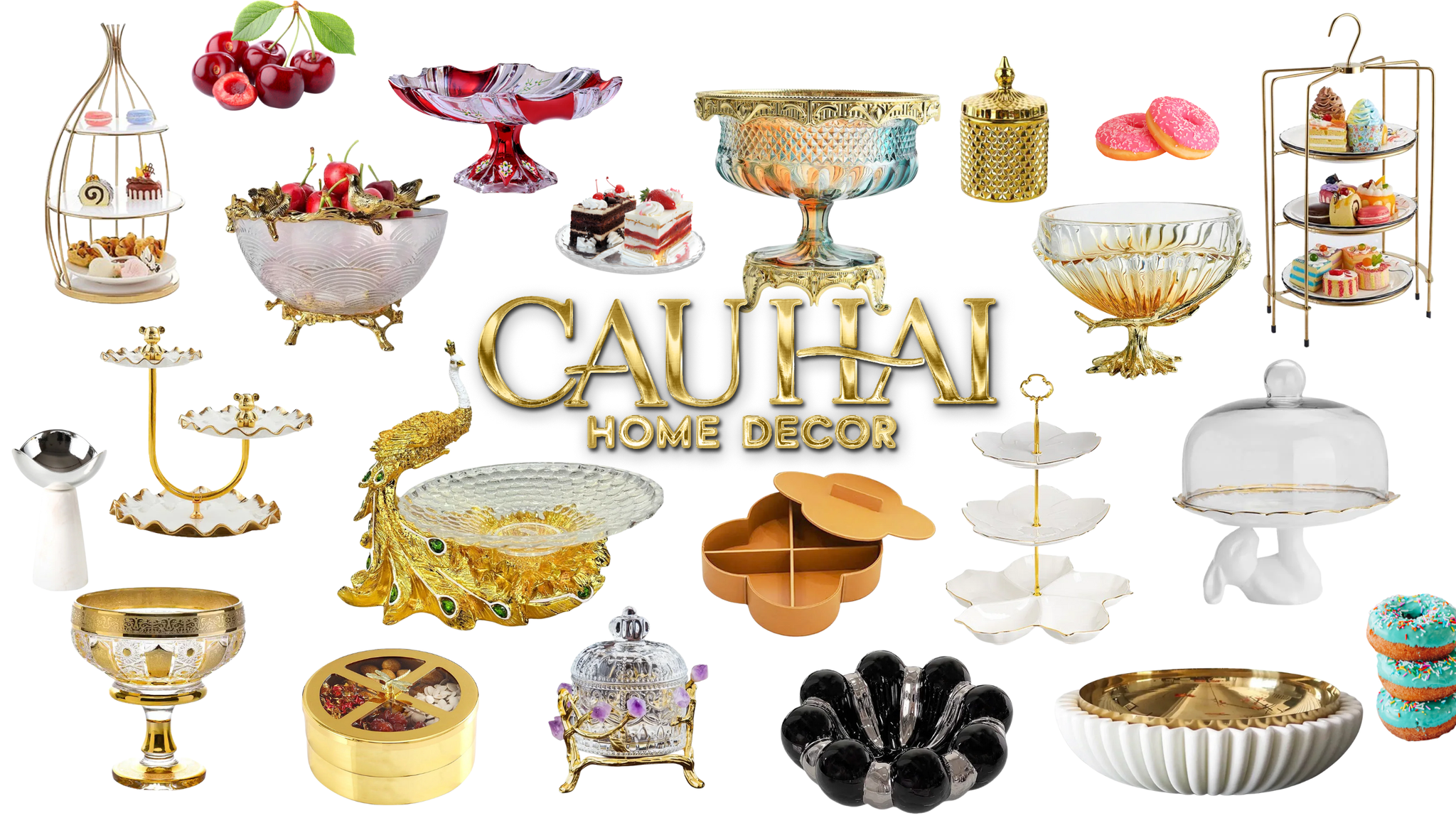 ĐĨA BÁNH - LỌ KẸO - TÔ TRÁI CÂY - CẬU HAI HOME DECOR