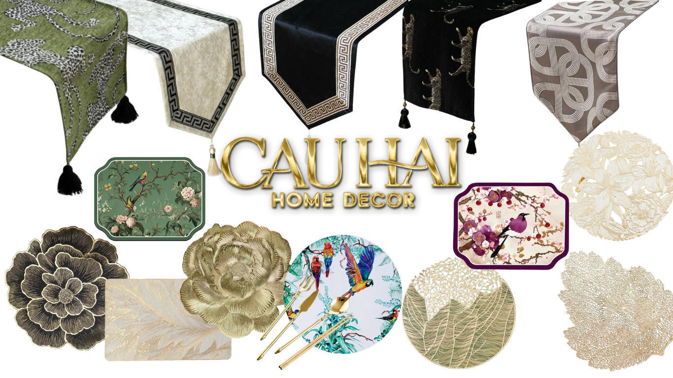 KHĂN BÀN - PLACEMAT – TẤM LÓT BÀN ĂN – ĐĨA LÓT - CẬU HAI HOME DECOR