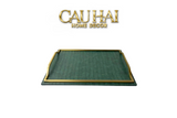 HOME COUTURE - KHAY DA ÉMERAUDE CUIR CROCO LEATHER TRAY - CẬU HAI HOME DECOR