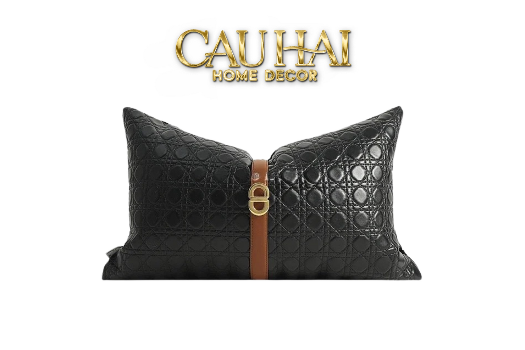 GỐI DA D.O CANNAGE BELT SAVOIR 30x50 - CẬU HAI HOME DECOR