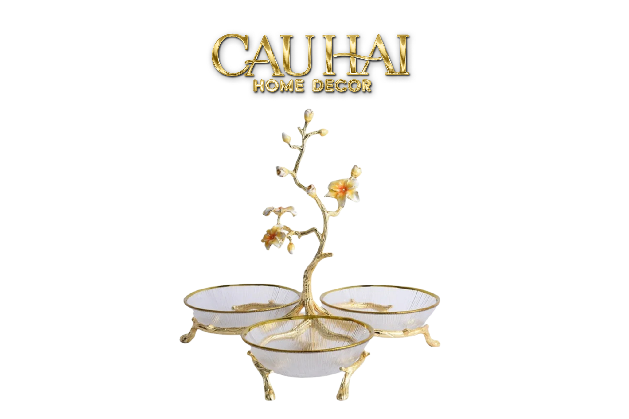 HOME COUTURE - KHAY ĐỒNG CRYSTAL FLEUR DE NEIGE - CẬU HAI HOME DECOR
