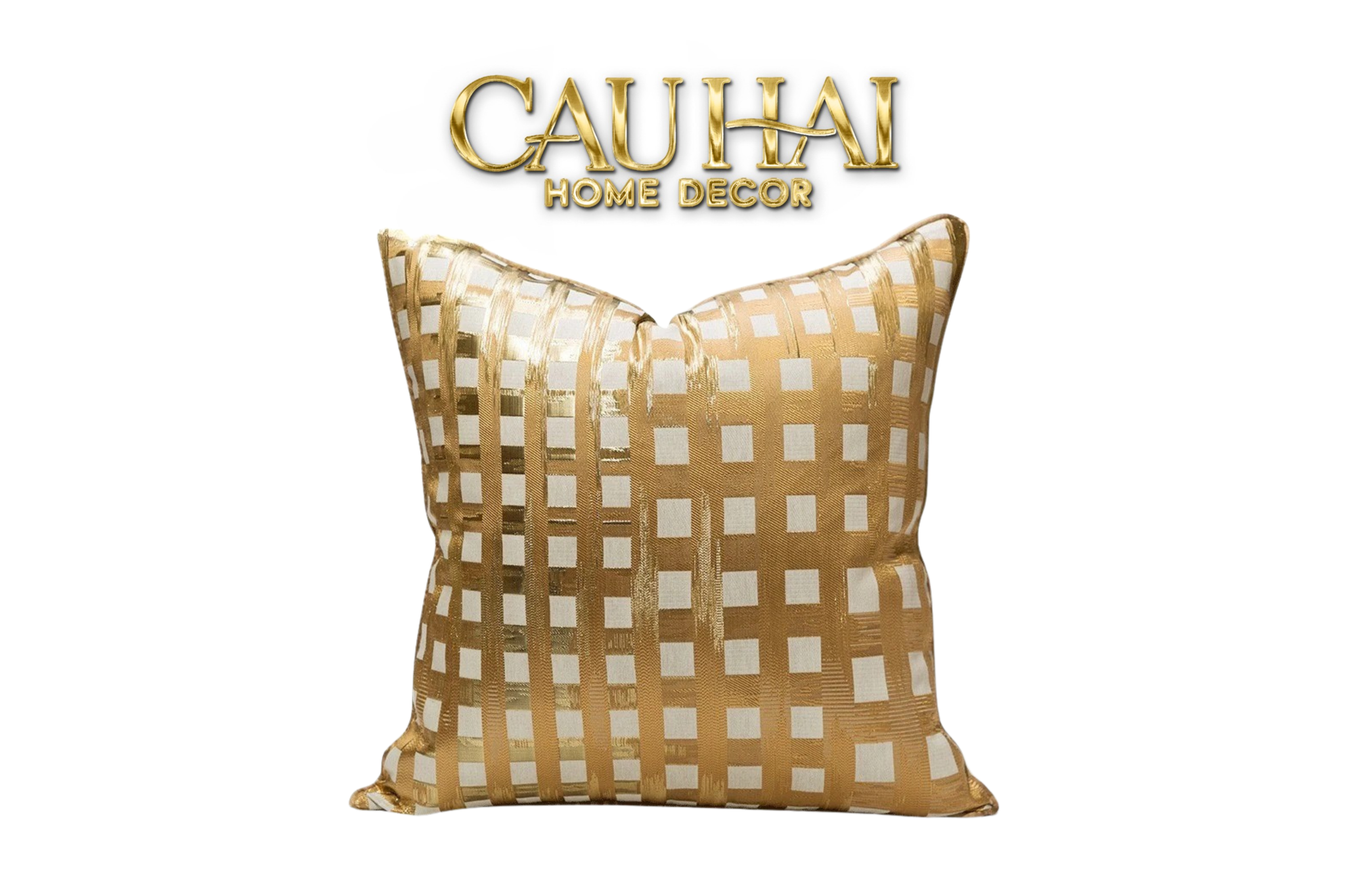 VỎ GỐI LỤA JACQUARD FENCE 50 - CẬU HAI HOME DECOR