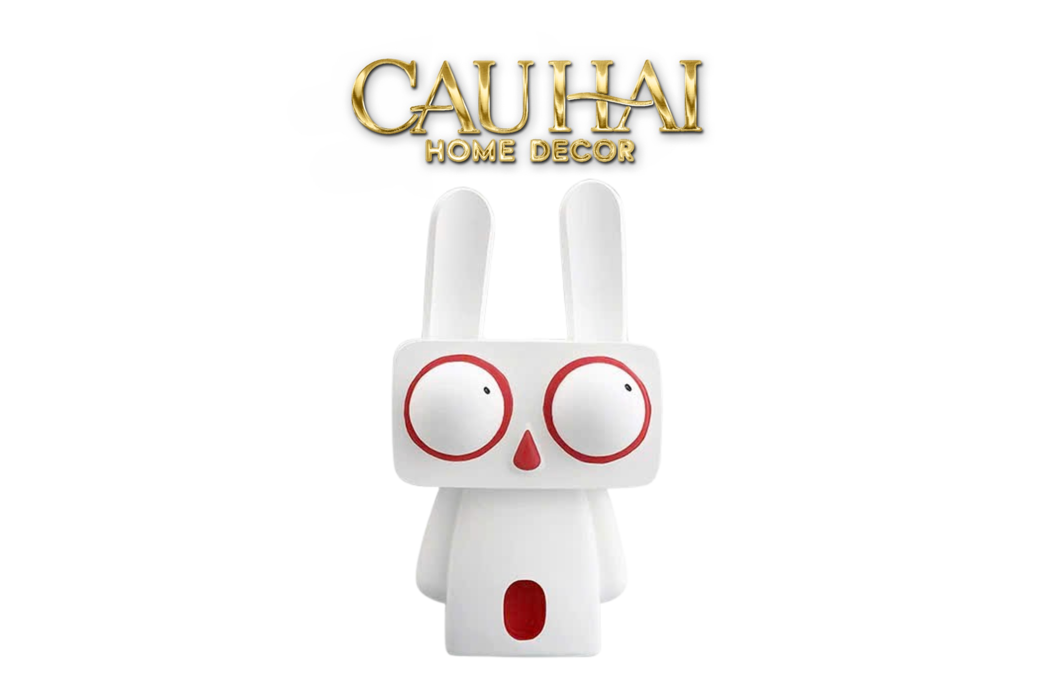 TƯỢNG THỎ ART TOON MILKWHITE WOO LAPIN - CẬU HAI HOME DECOR