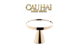 KHAY GƯƠNG TRÒN GOLD LUXOR PEDESTAL H13/15 - CẬU HAI HOME DECOR
