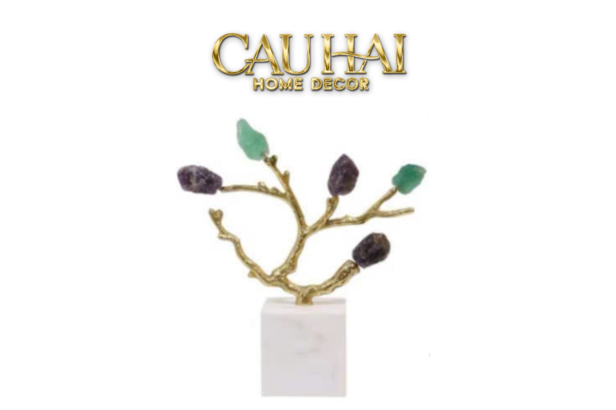HOME COUTURE - TƯỢNG ĐỒNG NHÁNH CÂY ARBRE D'OR AURUM H26
