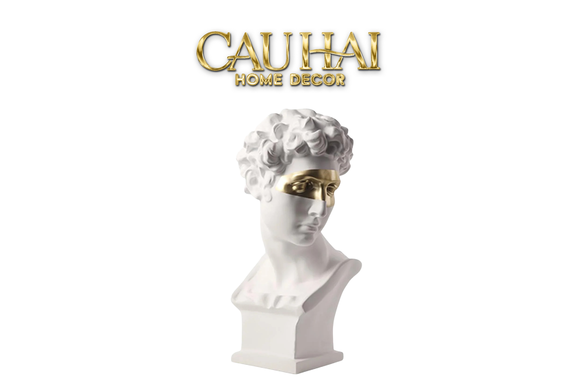 HOME COUTURE - TƯỢNG GIULIANO MASQUE DORÉ SPÉCIALE LIMITÉE 60CM - CẬU HAI HOME DECOR