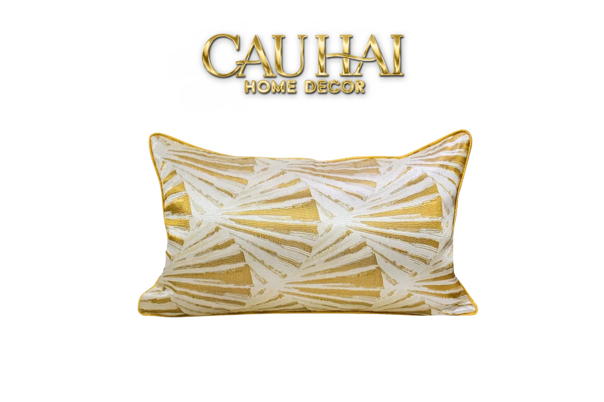 GỐI LỤA JACQUARD AURA FAN 30X50 - CẬU HAI HOME DECOR