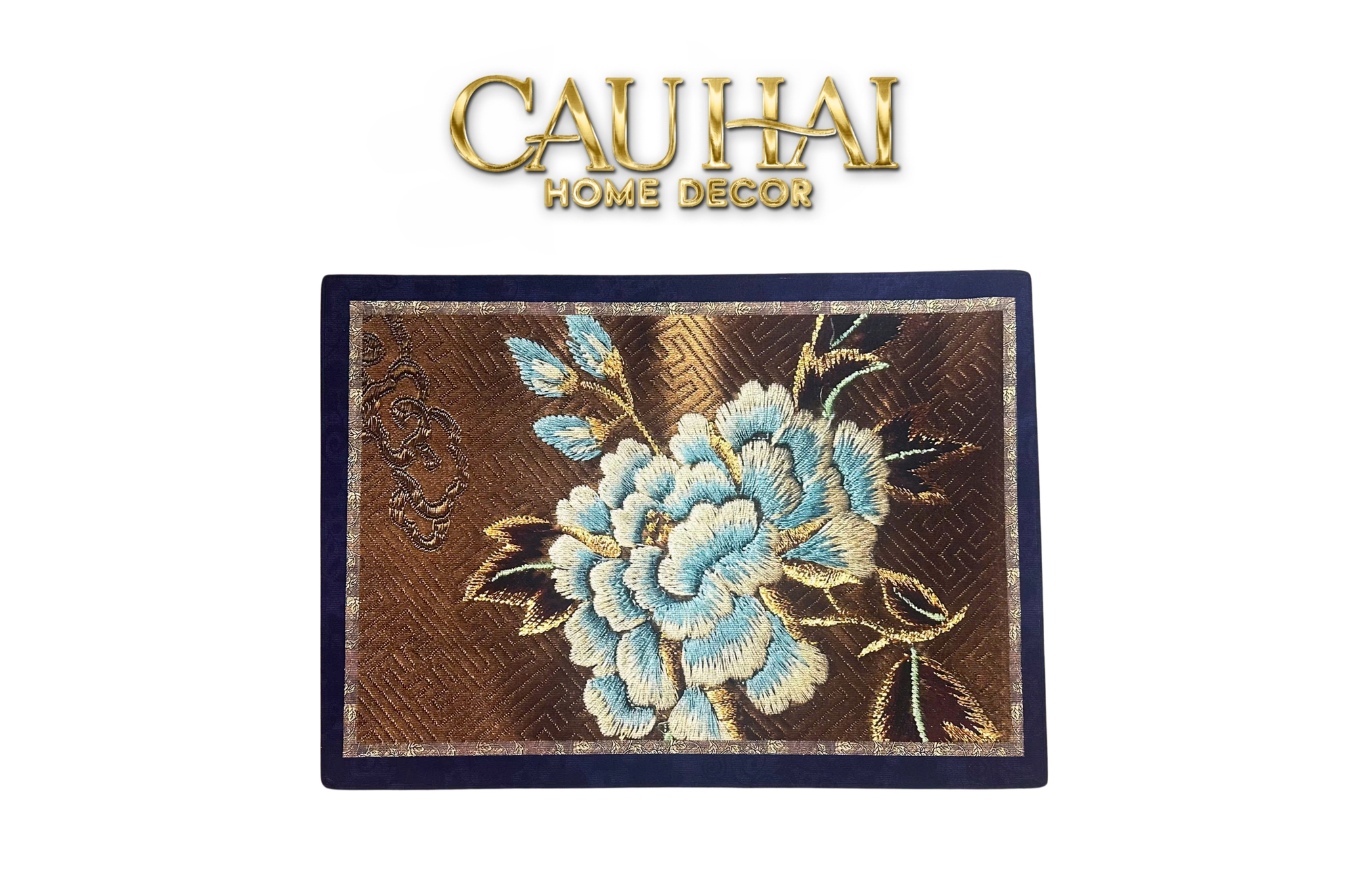 THẢM CỬA NHUNG BỈ 100X140 - CELESTIAL PEONY - CẬU HAI HOME DECOR