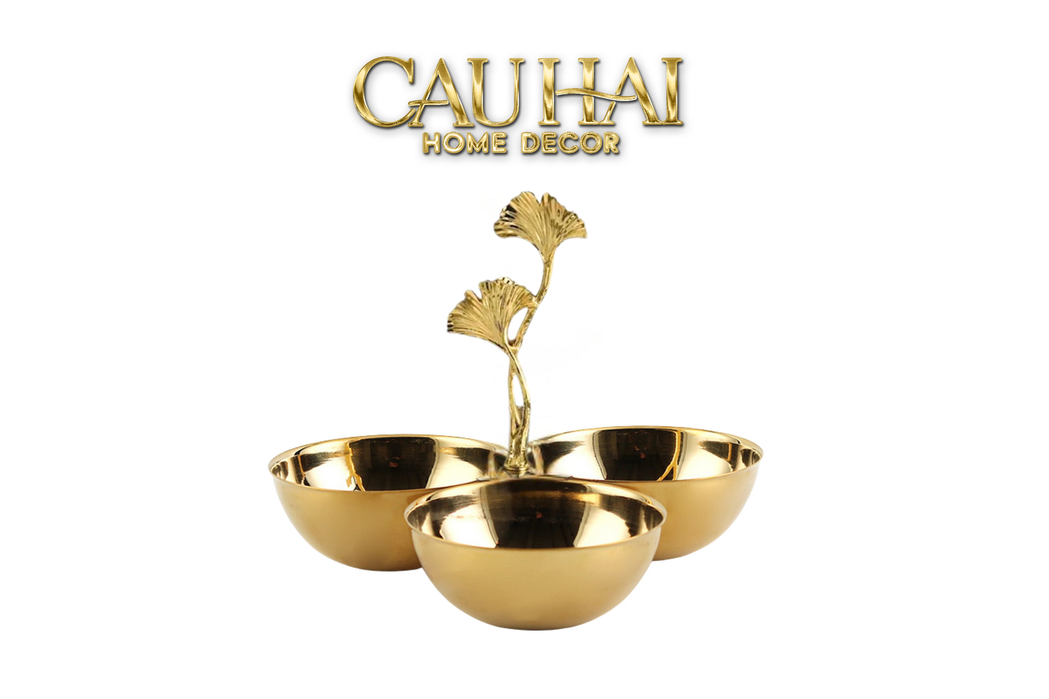 Elysian - Đĩa 3 Ngăn Gilded Branch Trois Éclat-CẬU HAI HOME DECOR