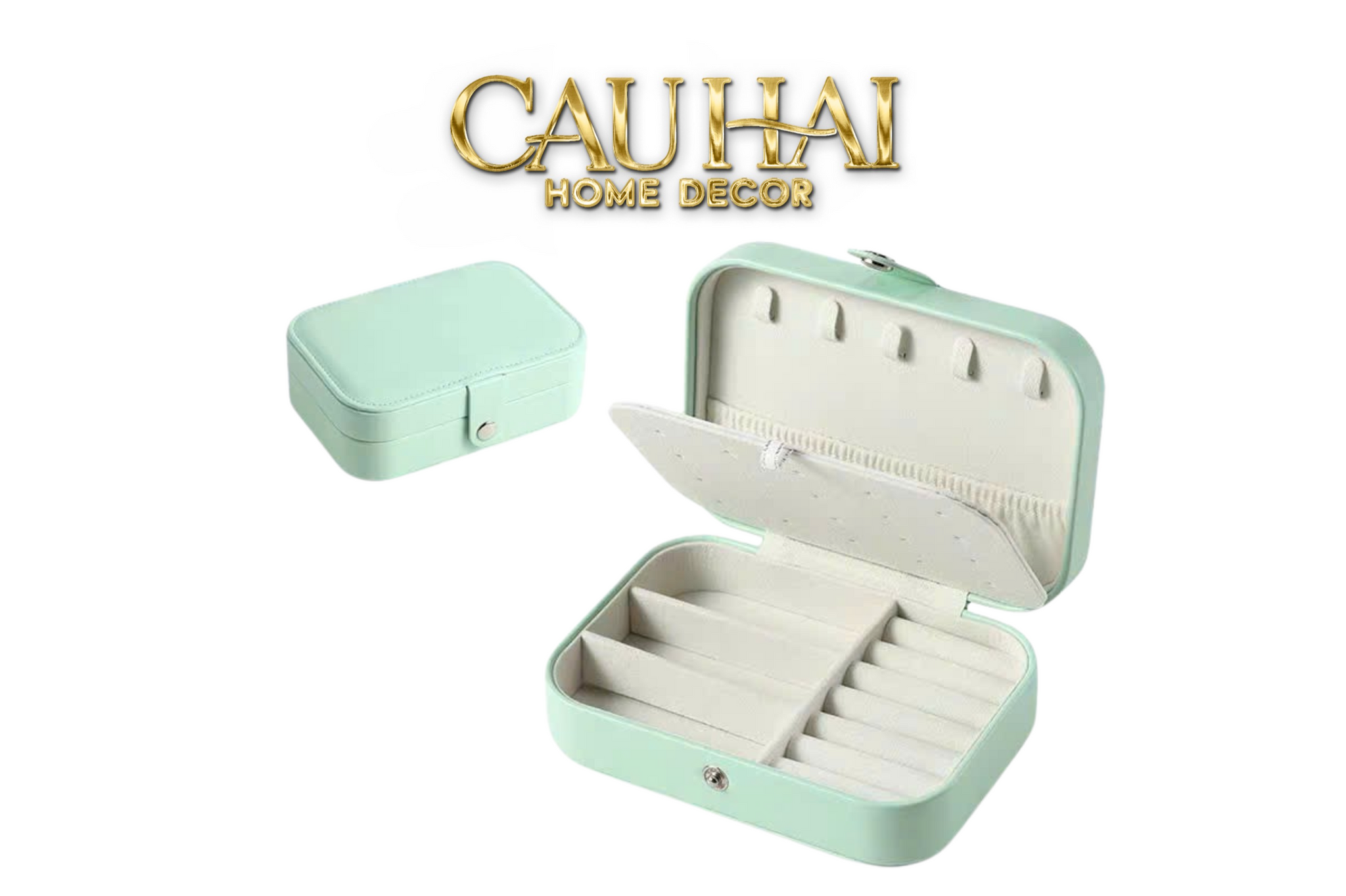 HAUTE FOLIE - HỘP TRANG SỨC DA CYAN JANET JEWELRY BOX - CẬU HAI HOME DECOR