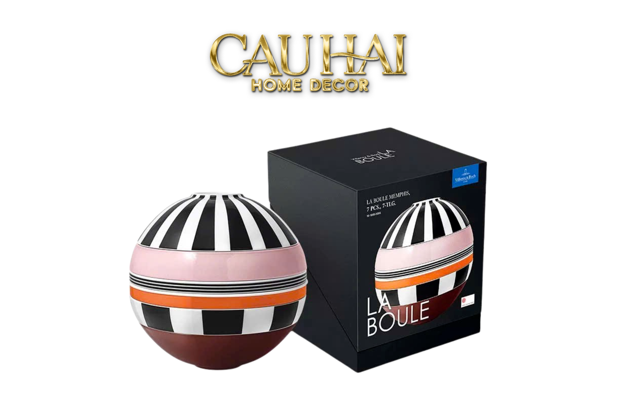 SET ĐĨA GỐM SỨ PREMIÈRE LA PETITE BOULE MEMPHIS COMPLÈTE ÉDITION - FULL BOX - CẬU HAI HOME DECOR