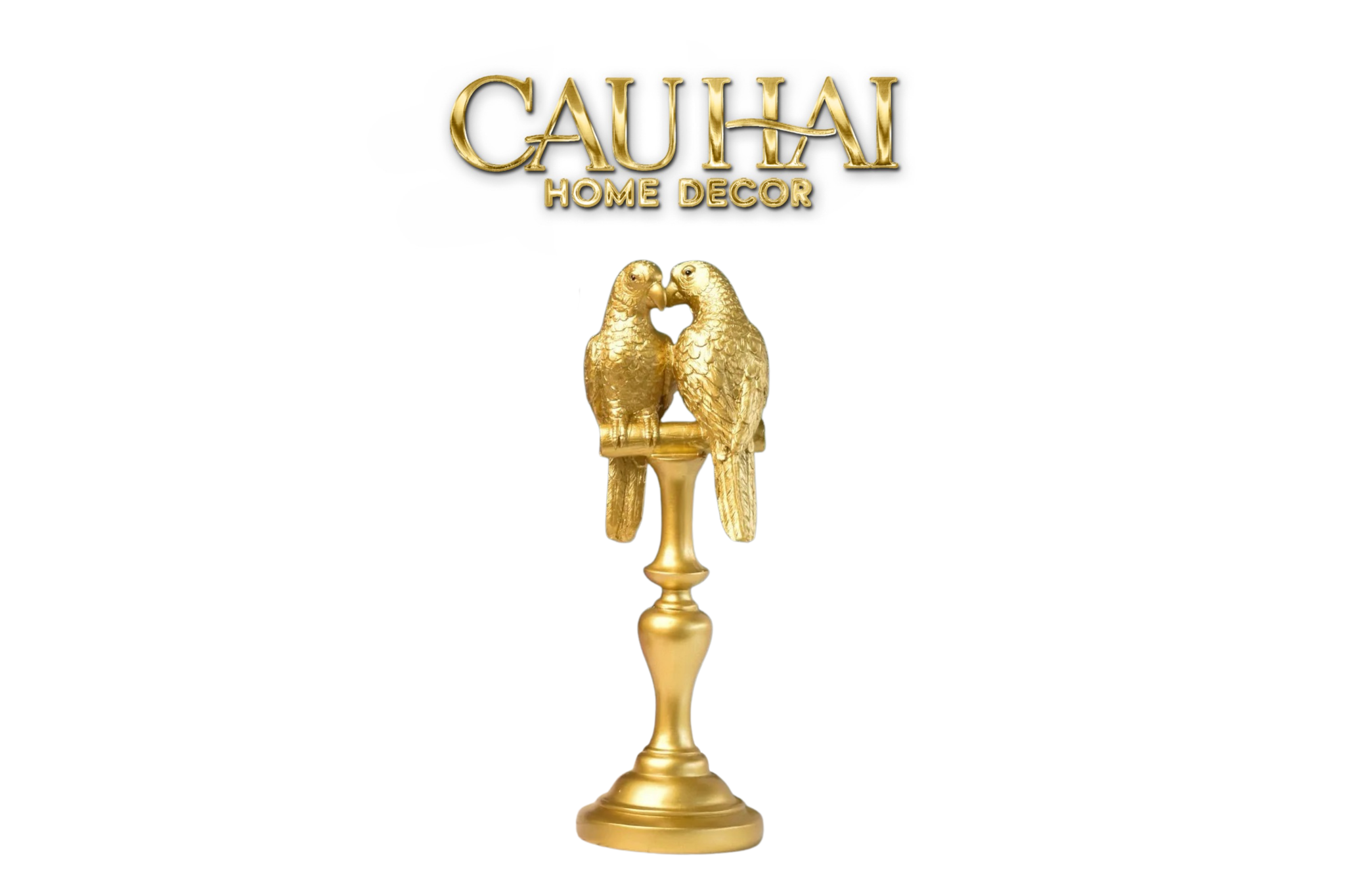 TƯỢNG VẸT MÀO DUO COCKATOO H28 AURUM-CẬU HAI HOME DECOR