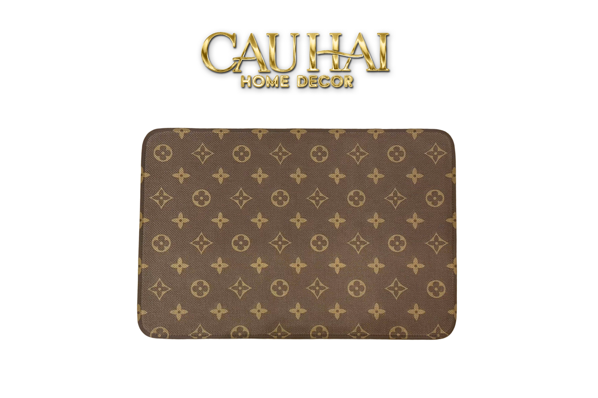 THẢM BỒN TẮM SỢI CHENILLE 60x90 - SIGNATURE LOUIS MONOGRAM - CẬU HAI HOME DECOR