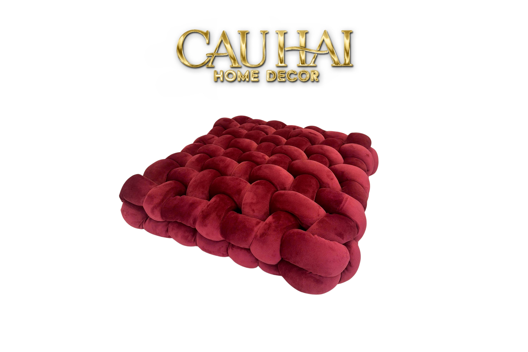 FÊTES COUTURE - GỐI ĐAN SWEET BURGUNDY BISCUITS - CẬU HAI HOME DECOR