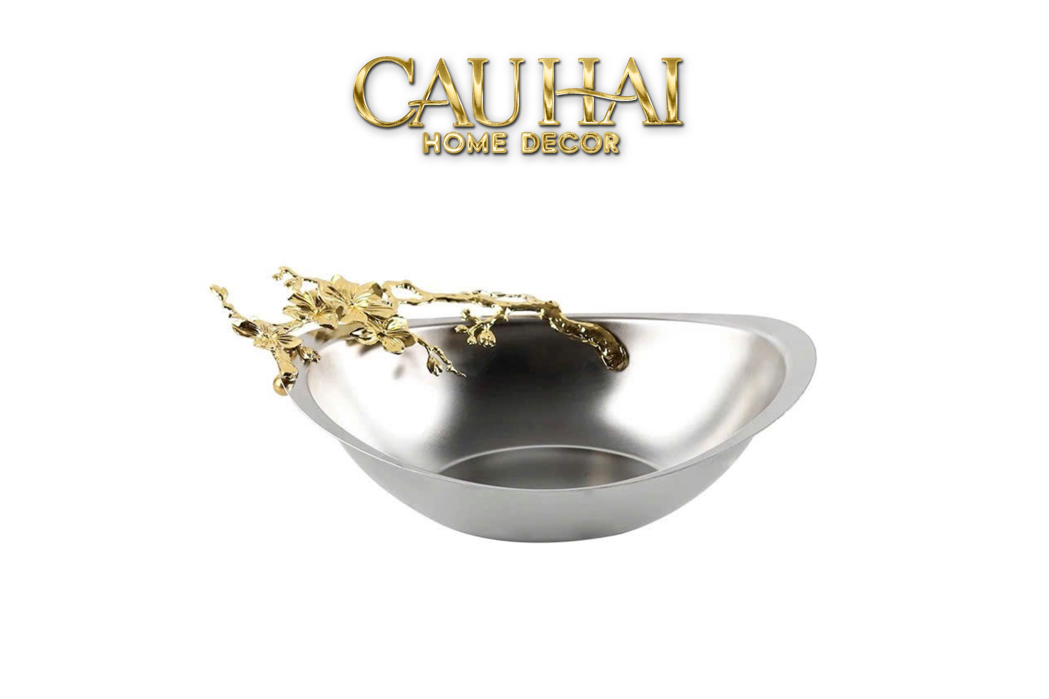 ELYSIAN - THỐ TRANG TRÍ PLATINUM GILDED BLOOM - CẬU HAI HOME DECOR