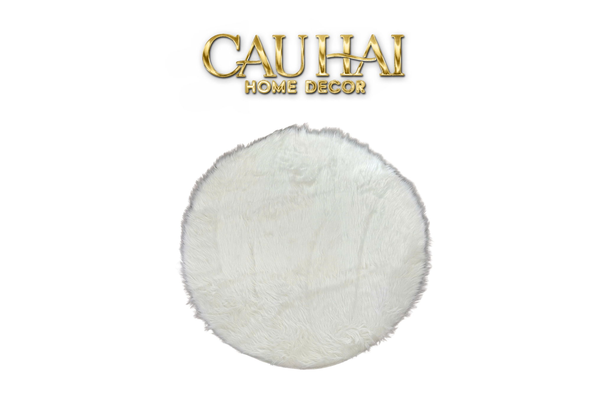 FÊTES COUTURE - THẢM TRÒN LÔNG TUYẾT D100 BLANCHE-NEIGE - CẬU HAI HOME DECOR