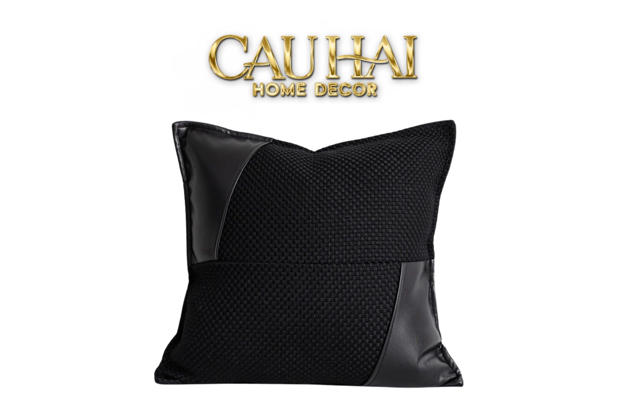 VỎ GỐI CANVAS INTRECCIATO LUX LEATHER PHANTOM 50 - CẬU HAI HOME DECOR