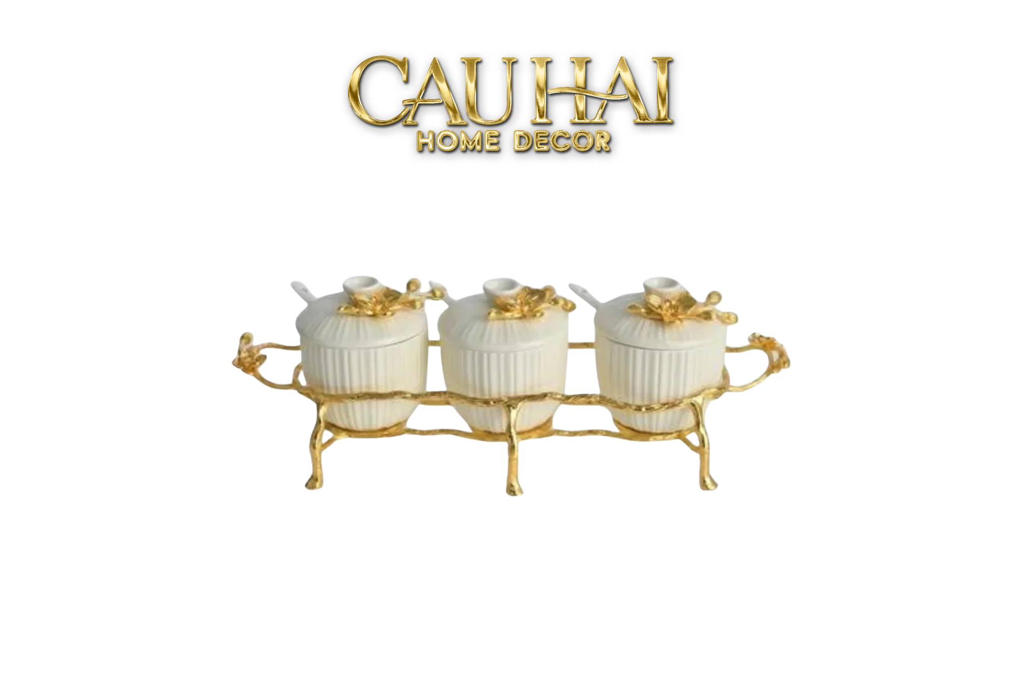 HOME COUTURE - SET 3 LỌ GOLDEN BRANCH TRILOGY - CẬU HAI HOME DECOR