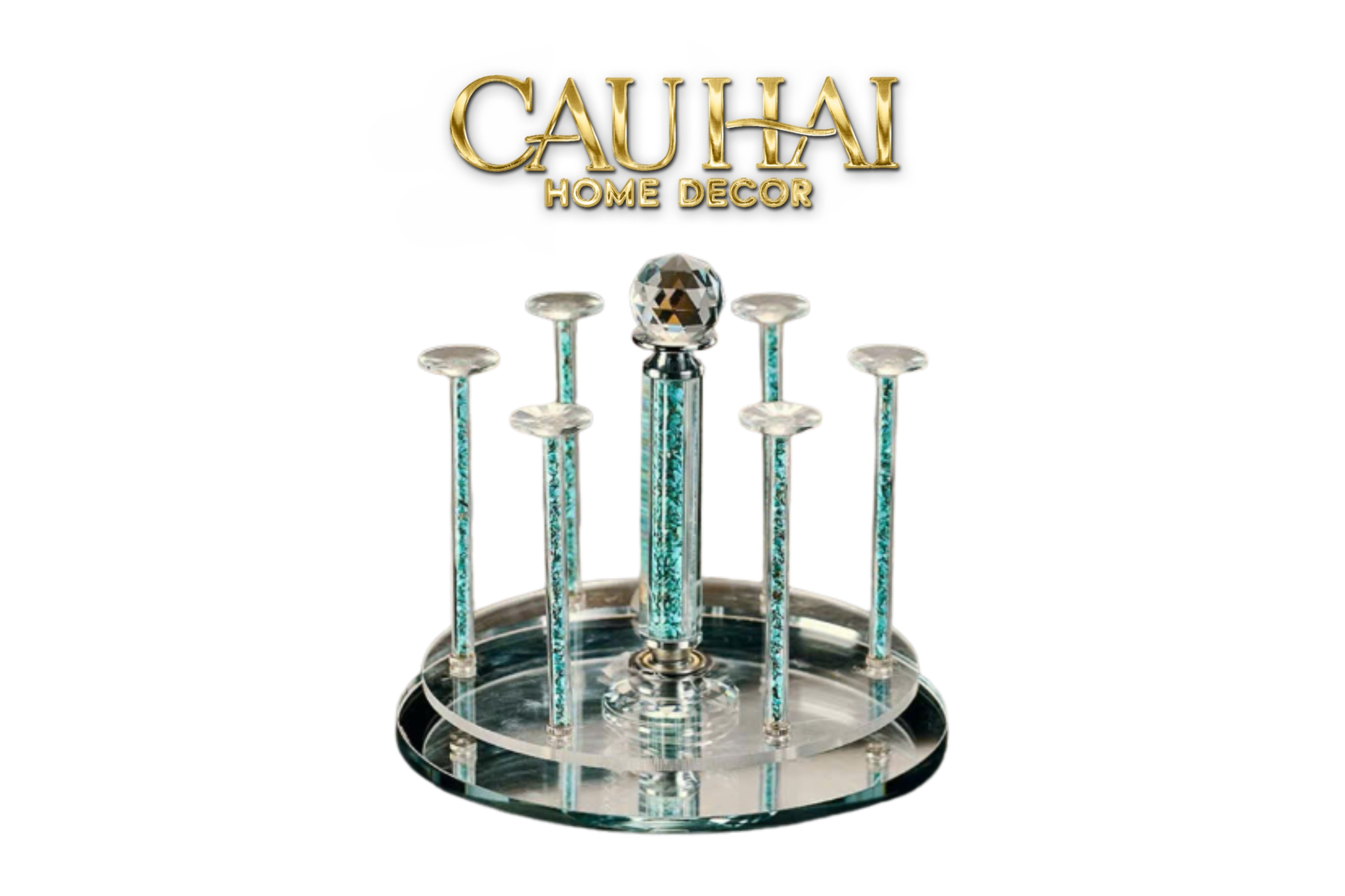 HOME COUTURE - GIÁ TREO LY CYAN CRYSTAL RACK - CẬU HAI HOME DECOR