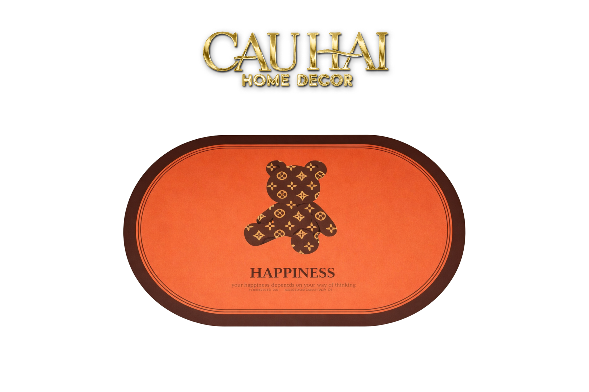 Thảm Cửa Microfiber 60X90 - Bear - Brick Terra Coin