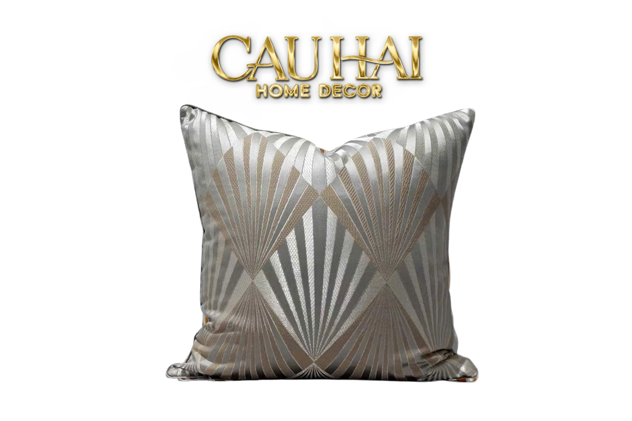 VỎ GỐI LỤA JACQUARD STERLING SUNBURST 45 - CẬU HAI HOME DECOR