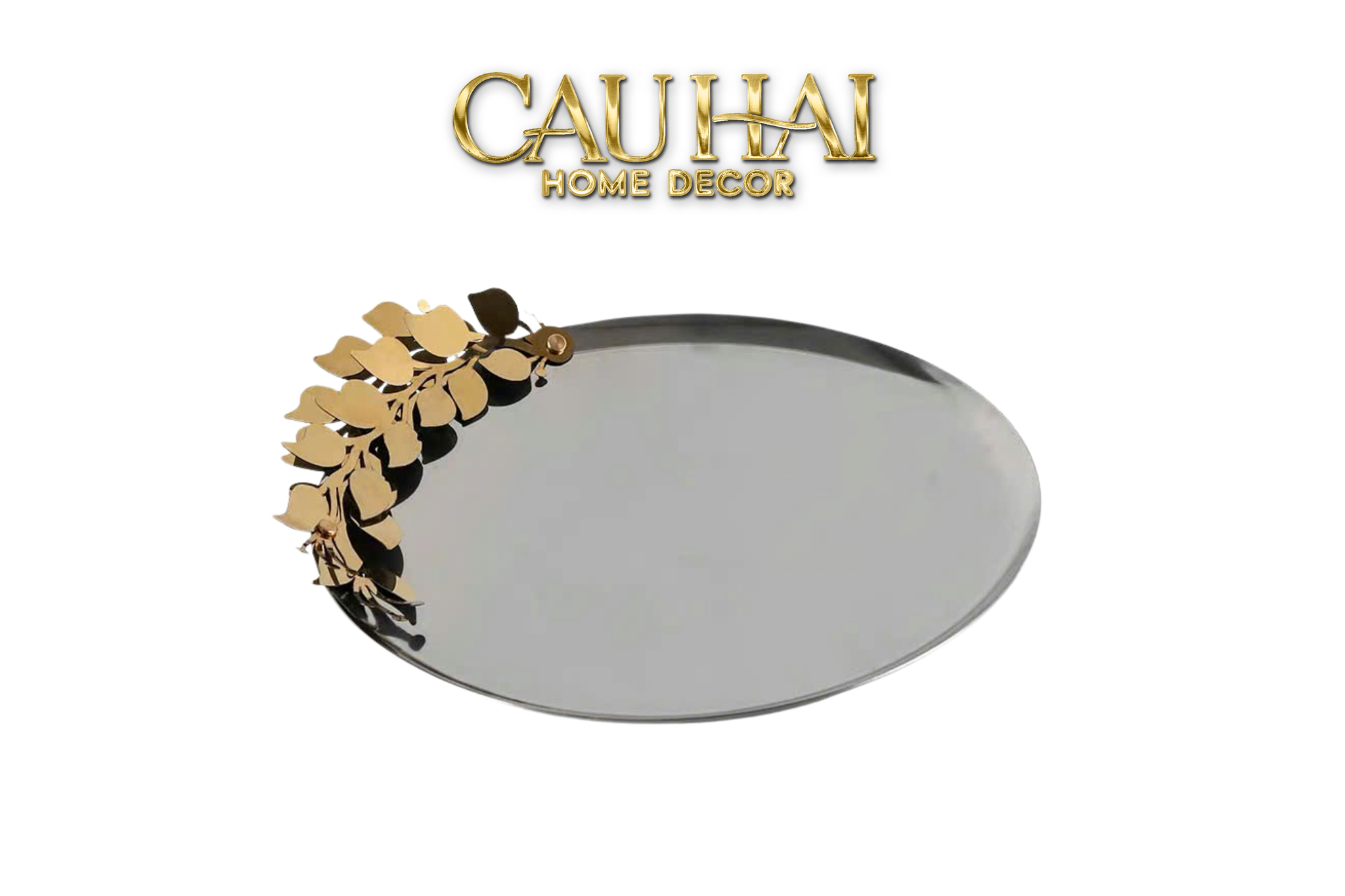 Elysian - Đĩa Platinum Olive Branch Disk D28-CẬU HAI HOME DECOR