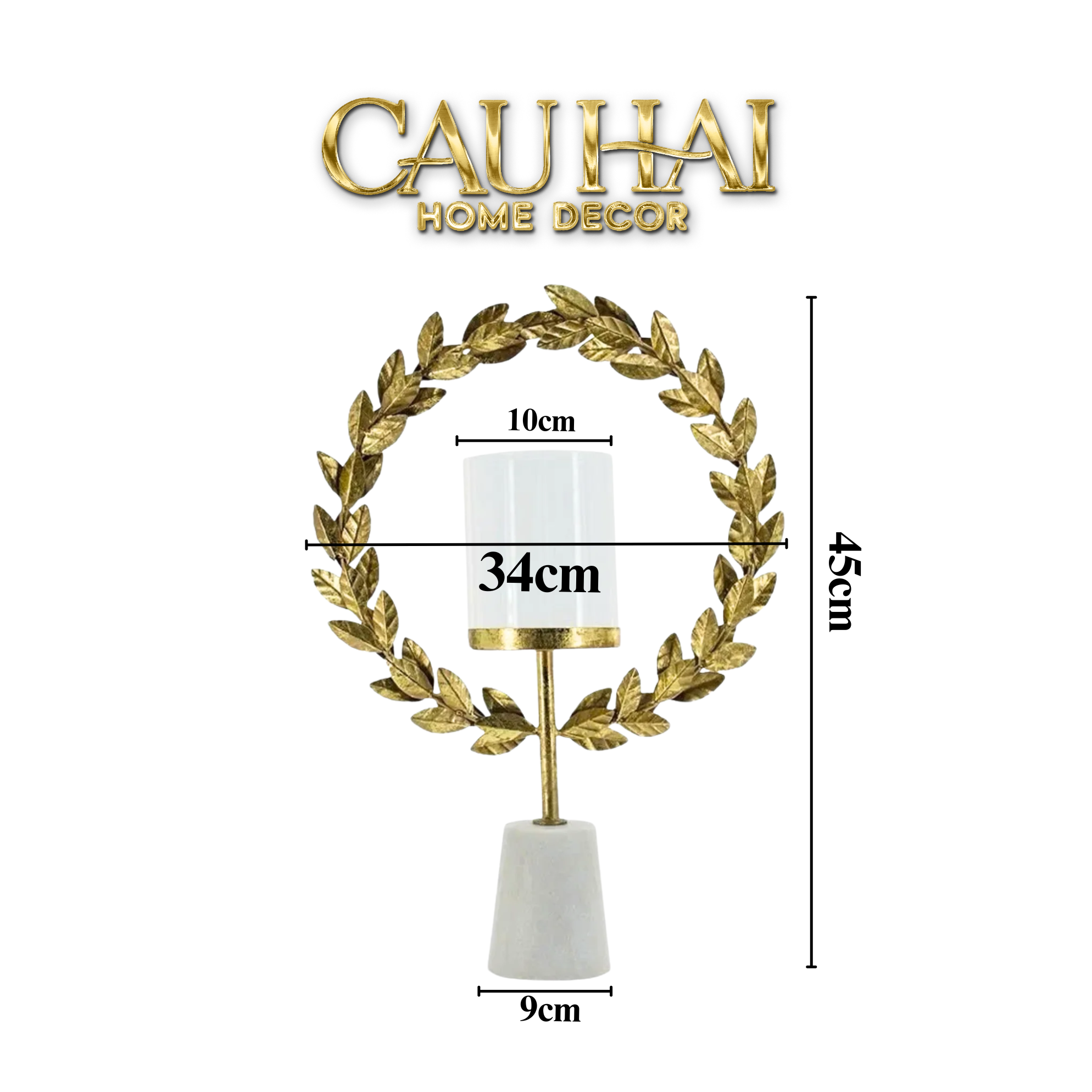 HOME COUTURE - ĐẾ NẾN LAUREL CANDLE HOLDER H45 - CẬU HAI HOME DECOR