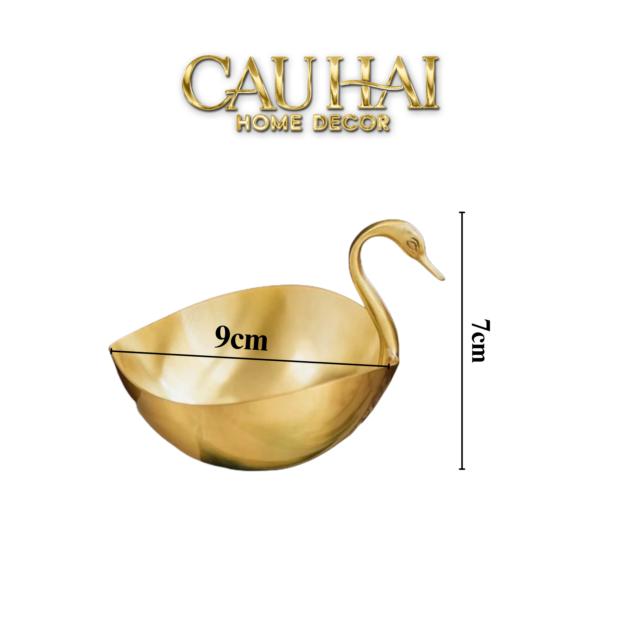 HOME COUTURE - ĐĨA ĐỒNG SWAN D'OR BRASS BOWL - CẬU HAI HOME DECOR