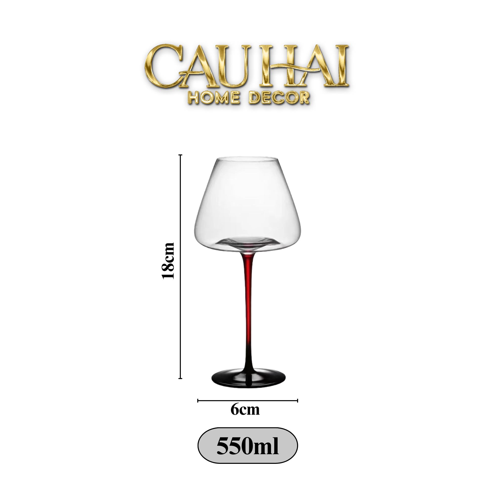 SET 2 LY VANG BURGUNDY - NO BOX - CẬU HAI HOME DECOR