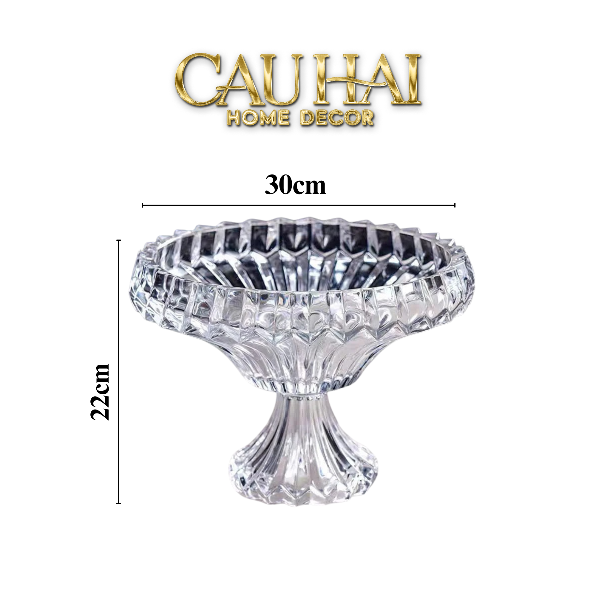 TÔ PHA LÊ DEUX ÉTAGES CRYSTAL BOWL - CẬU HAI HOME DECOR