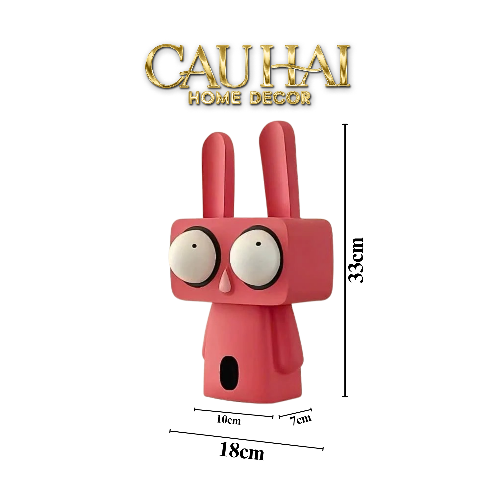 TƯỢNG THỎ ARTTOON BUBBLEGUM WOO LAPIN H33 - CẬU HAI HOME DECOR