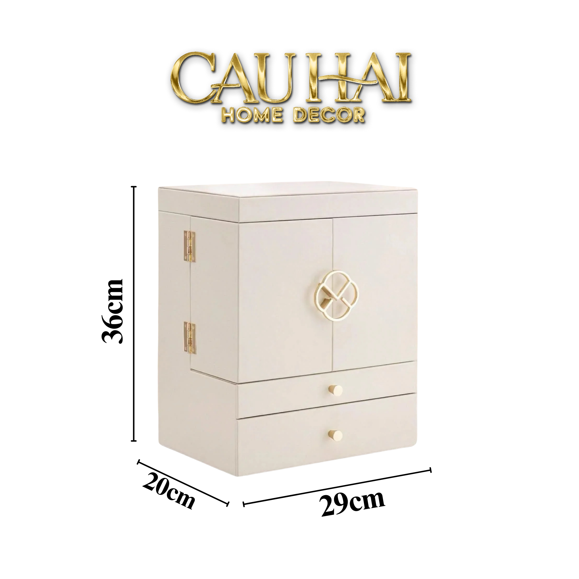 HAUTE FOLIE - HỘP MỸ PHẨM DA GRACE MANSION CLOSET - CẬU HAI HOME DECOR