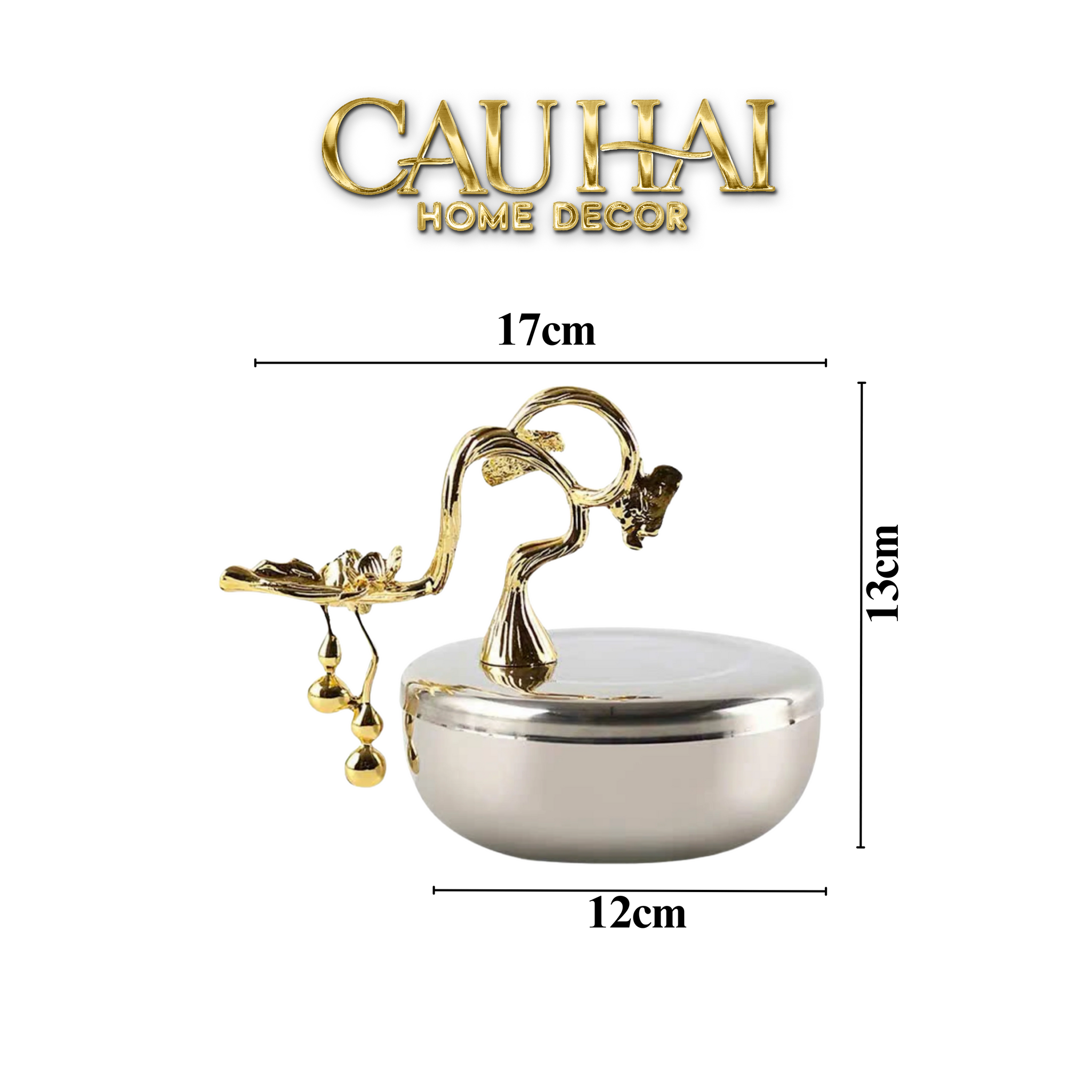 HOME COUTURE - LỌ PLATINUM IMPÉRIAL BIRD NEST JAR-CẬU HAI HOME DECOR