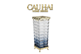 HOME COUTURE - BÌNH HOA PHA LÊ CRYSTAL AZURE OBELISK H32 - CẬU HAI HOME DECOR