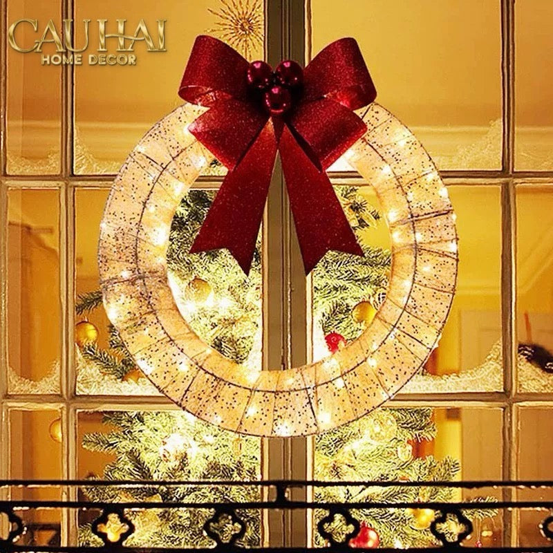 FÊTES COUTURE - VÒNG ÁNH SÁNG TRANG TRÍ GIÁNG SINH HOLY HALO - CHRISTMAS WREATH - CẬU HAI HOME DECOR