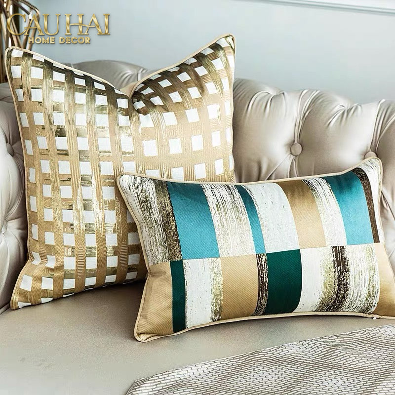 Vỏ Gối Lụa Jacquard Fence 50