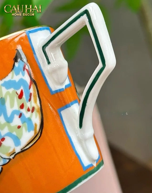 HOME COUTURE - SET BÌNH TRÀ 5 PCS RC. GINORI LABIRITO VERDE FULLBOX - CẬU HAI HOME DECOR