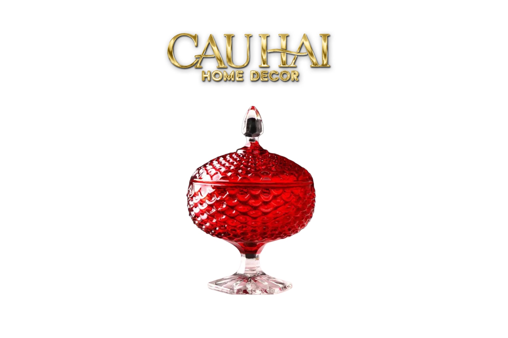 FÊTES COUTURE - LỌ THUỶ TINH LOLLIPOP RUBY BONBONNIÈRE H25 - CẬU HAI HOME DECOR