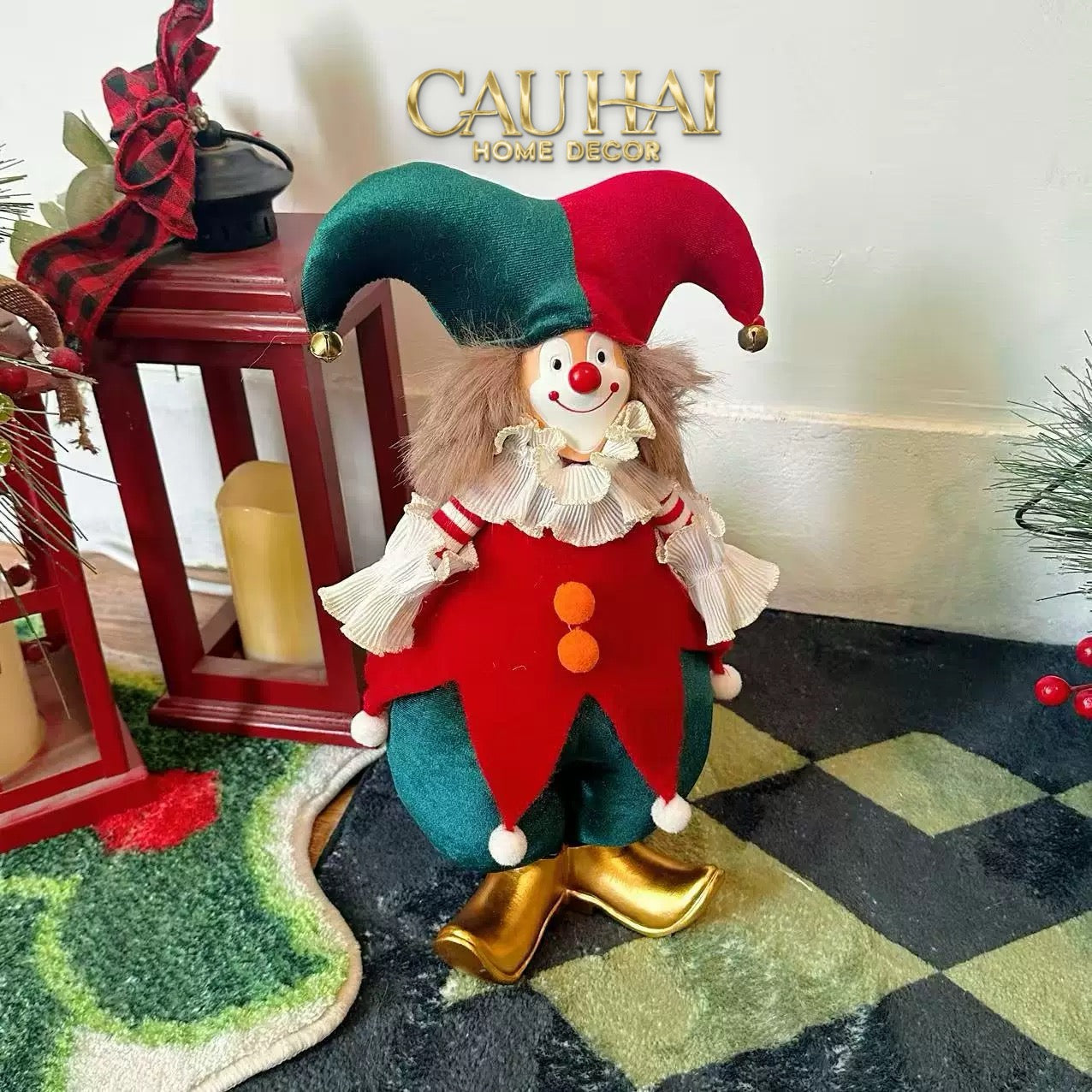 FÊTES COUTURE - CHÚ HỀ HOLIDAY HARLEQUIN CHRISTMAS FESTIF ORNAMENTS - CẬU HAI HOME DECOR
