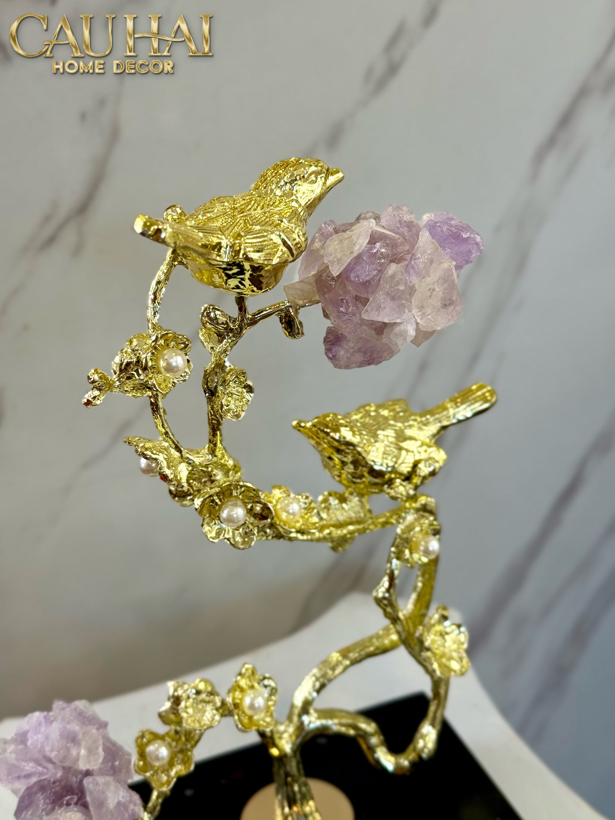 HOME COUTURE - TƯỢNG GEMSTONE CANARI - LA SAISON DORÉE AMETHYST-CẬU HAI HOME DECOR