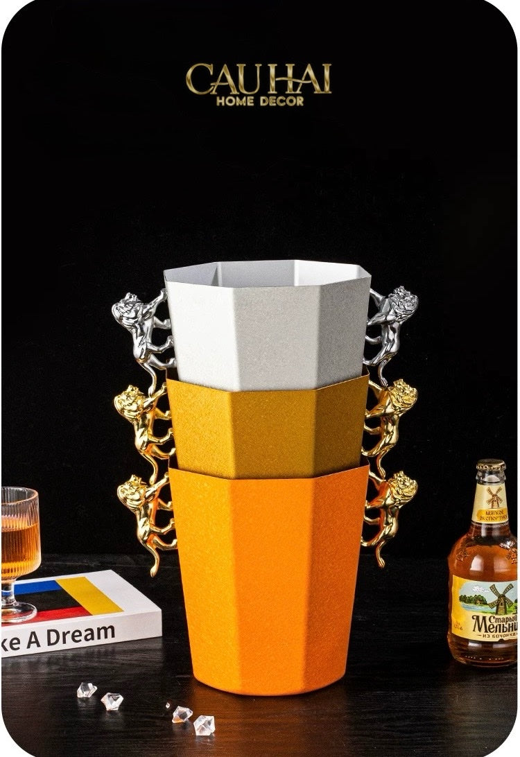 HOME COUTURE - XÔ ĐÁ GOLD LION ICE BUCKET - CẬU HAI HOME DECOR