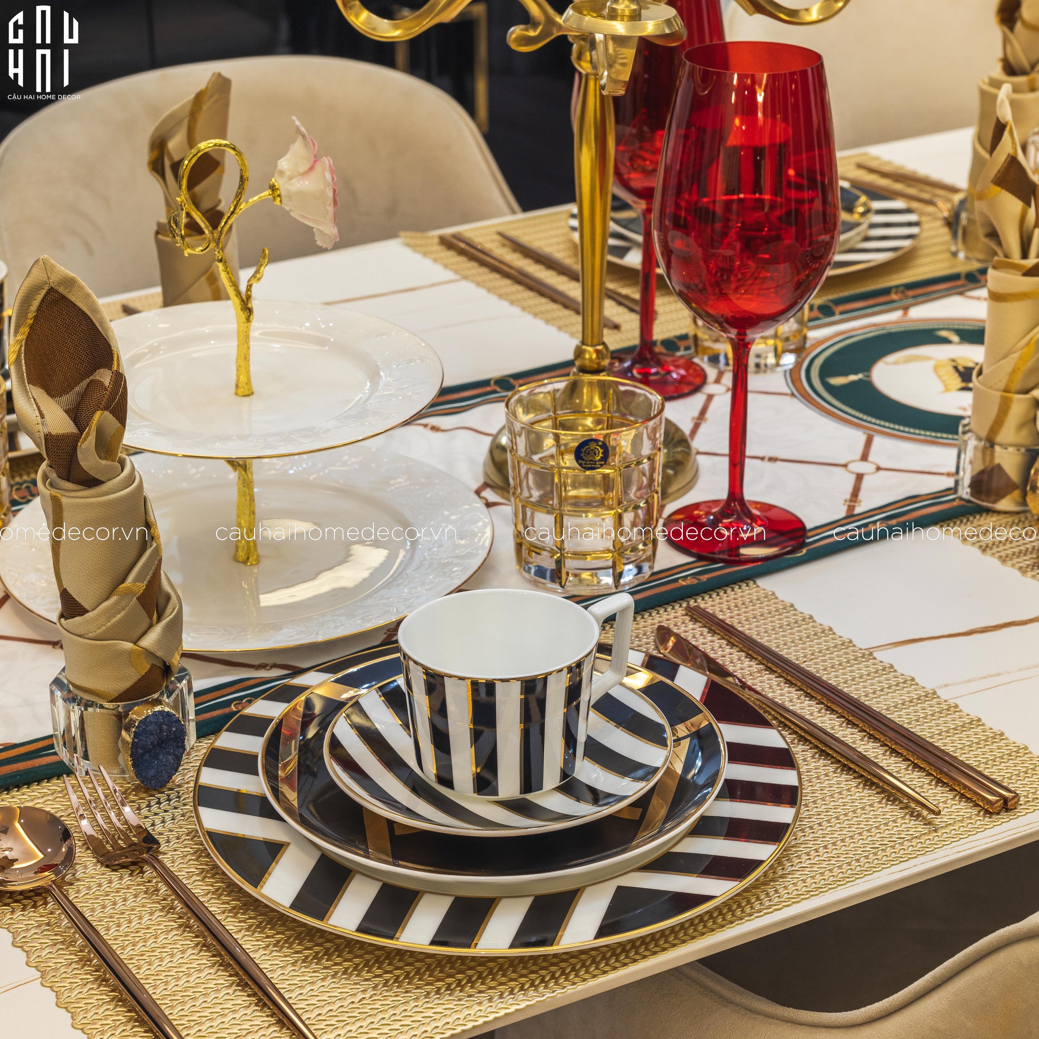 HARLEY DINNER PLATE SET 2PCS - CẬU HAI HOME DECOR