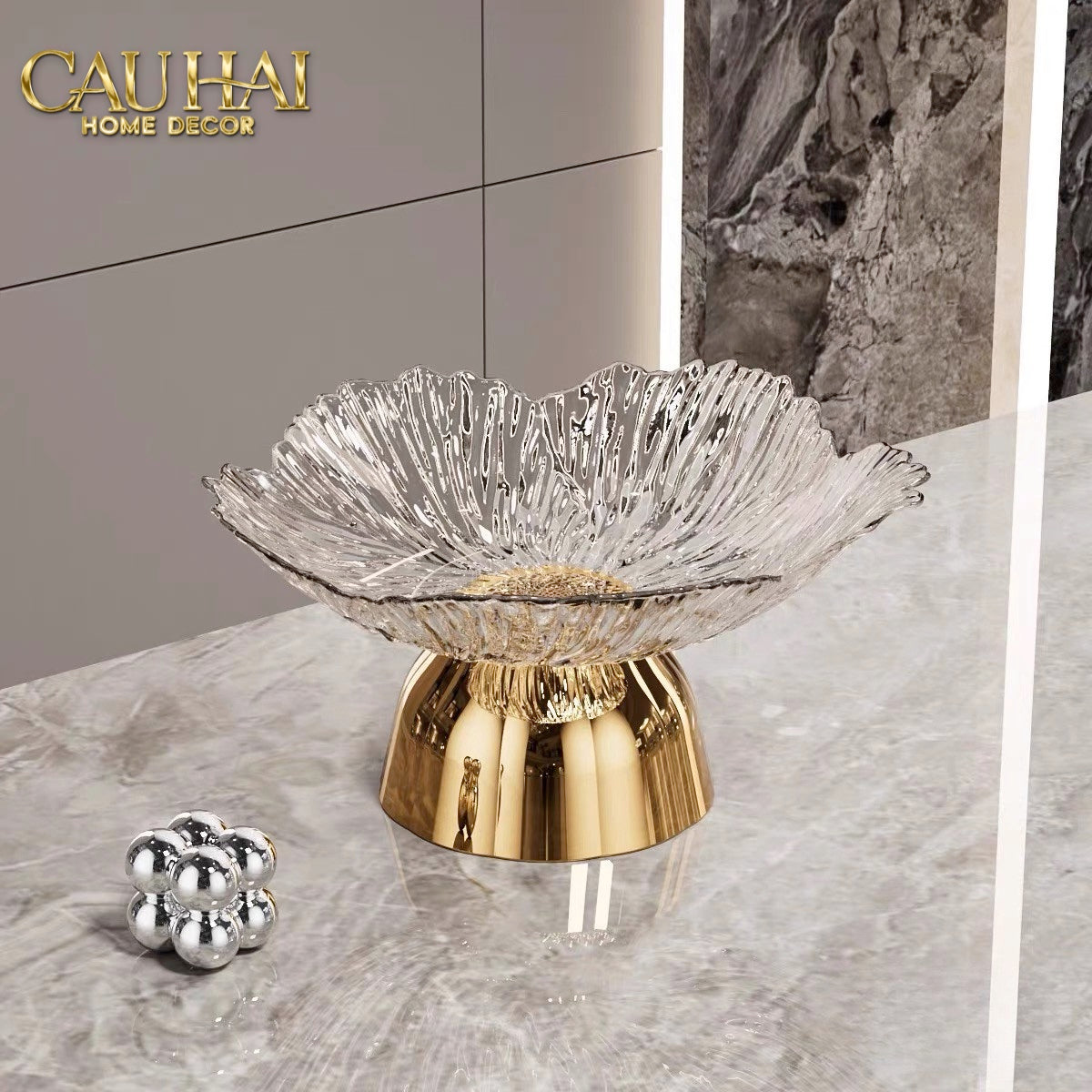 ĐĨA TRÁI CÂY ACRY - SUNLIT BLOSSOM - CẬU HAI HOME DECOR