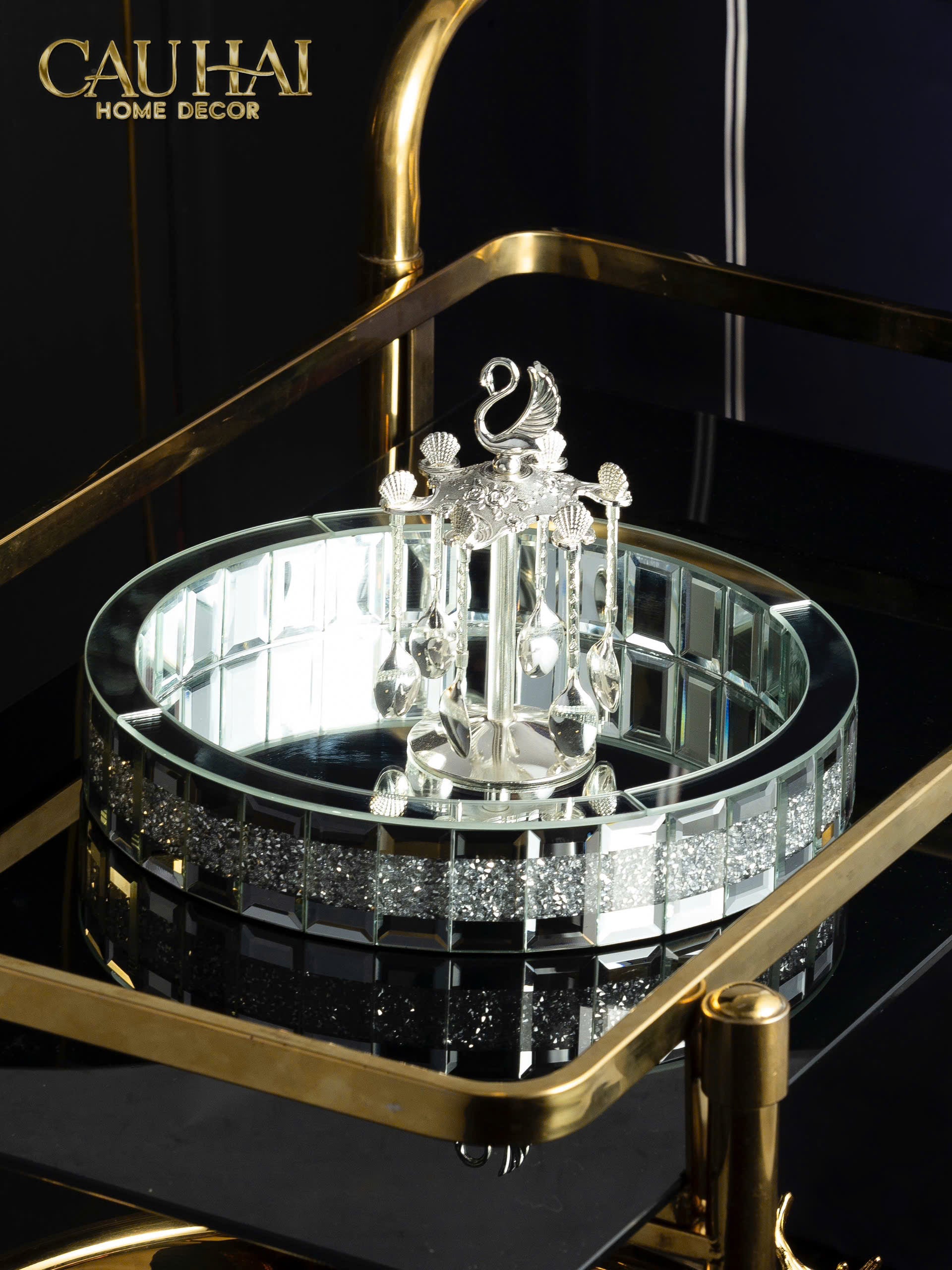 SET MUỖNG - SILVER COFFEE SPOON SWAN CAROUSEL 6 CÁI - CẬU HAI HOME DECOR