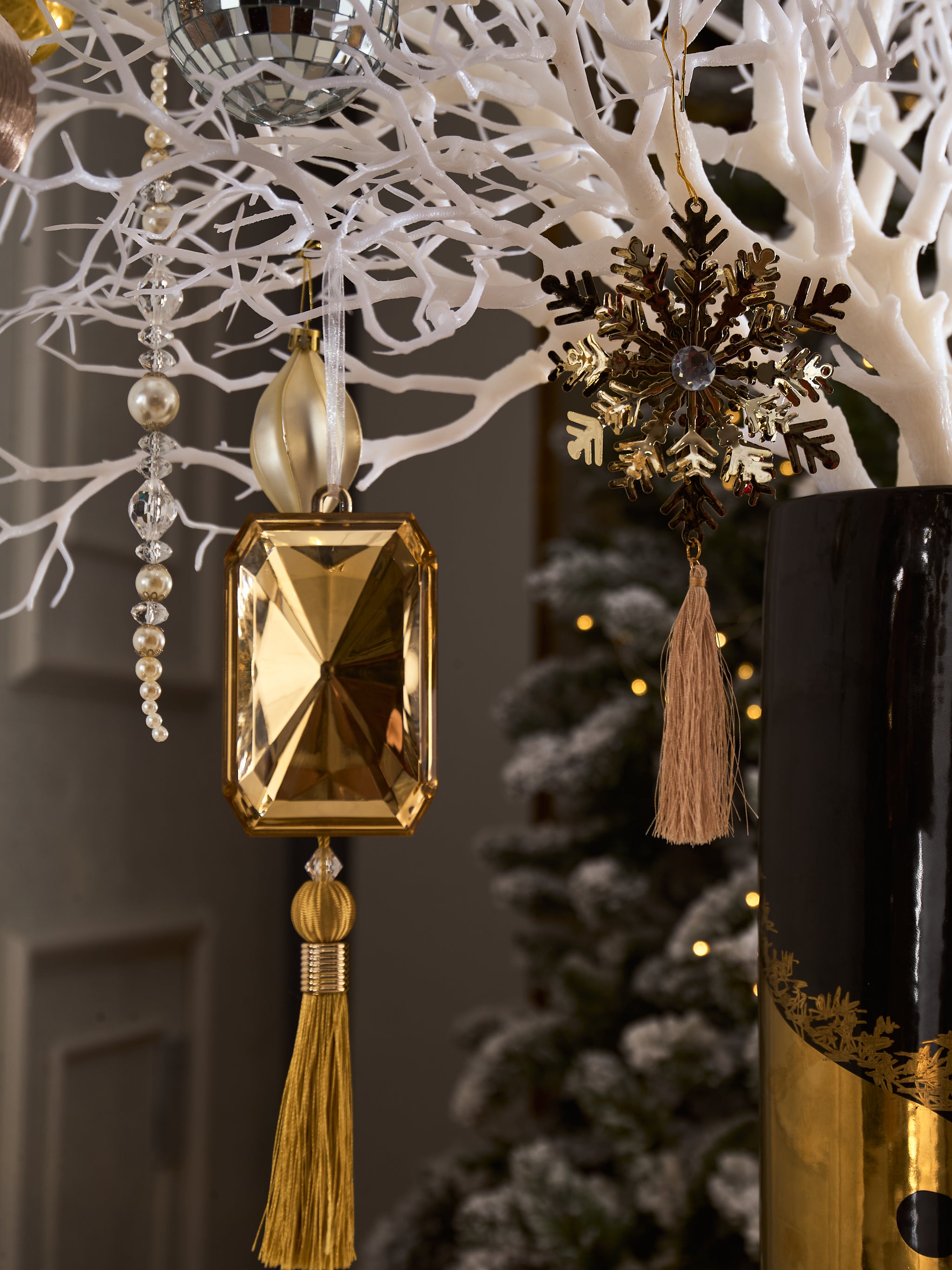 FÊTES COUTURE – SET BÌNH HOA CHRISTMAS L’ARBRE NOIR DORÉ VASE - CẬU HAI HOME DECOR