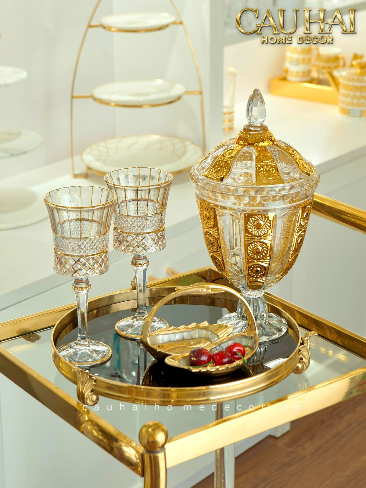 Maison Couture - Gift Set 2 Ly Vang Đỏ Pha Lê Walter Russo Cristalleries Wine Glasses 270ml-LY THỦY TINH-CẬU HAI HOME DECOR-CẬU HAI HOME DECOR