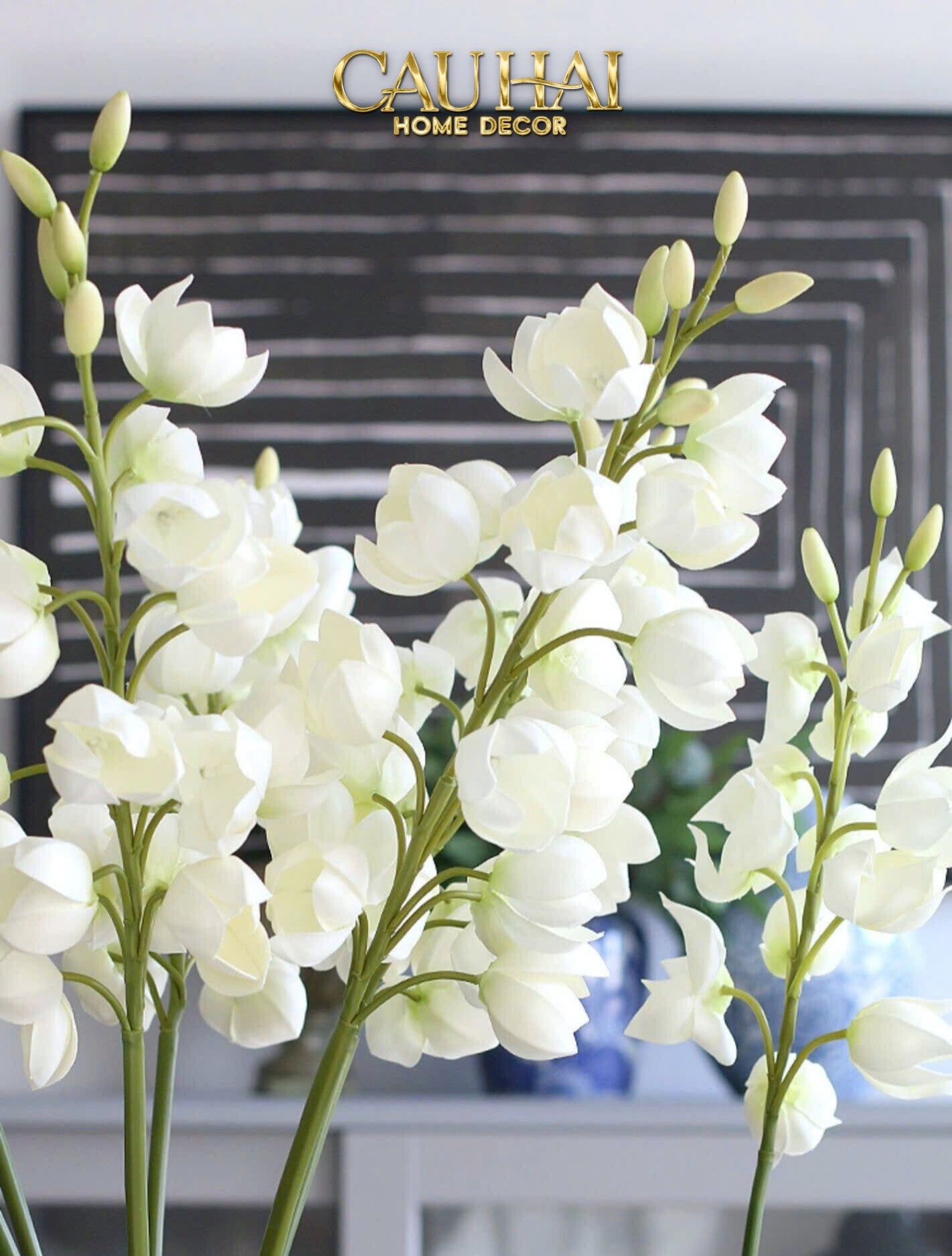 SET 2 CÀNH HOA LAN YUCCA-CẬU HAI HOME DECOR