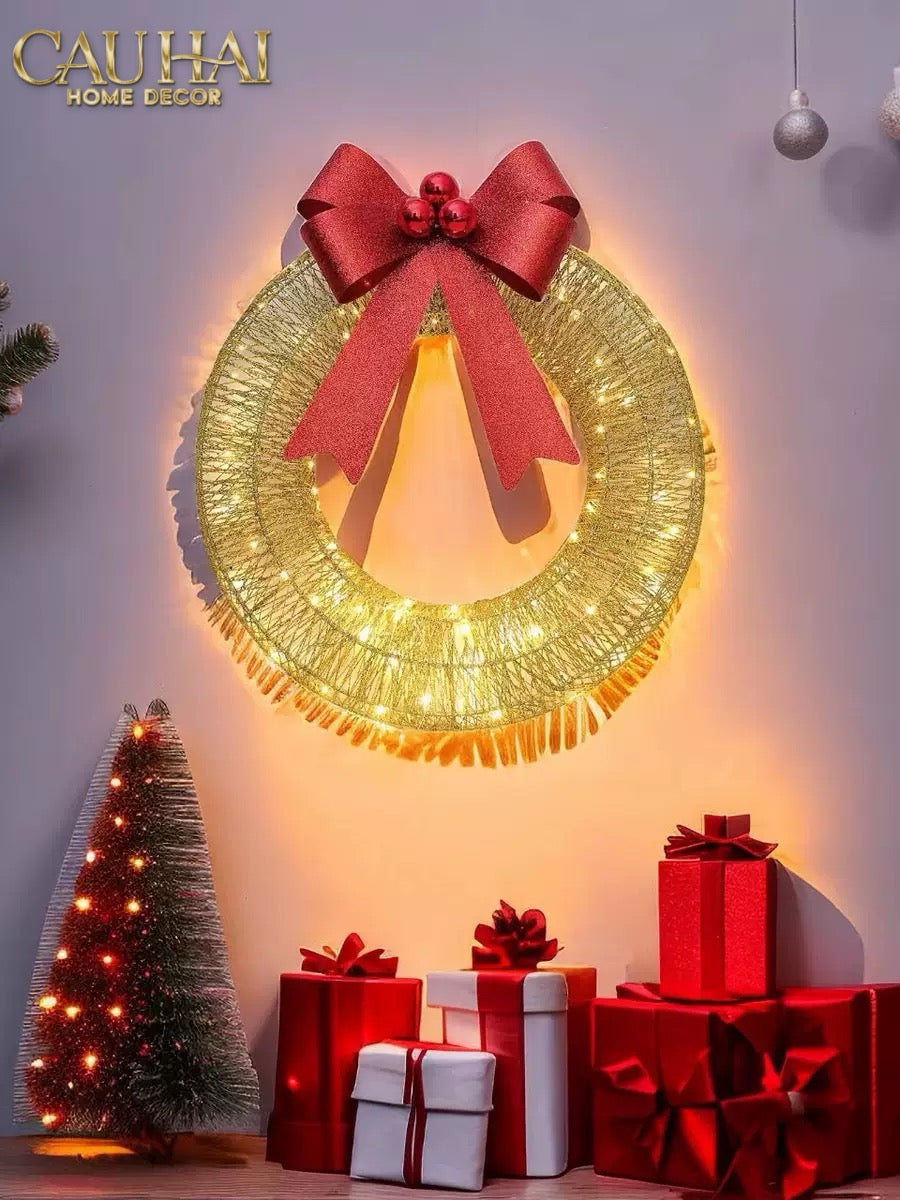 FÊTES COUTURE - VÒNG ÁNH SÁNG TRANG TRÍ GIÁNG SINH HOLY HALO - CHRISTMAS WREATH - CẬU HAI HOME DECOR