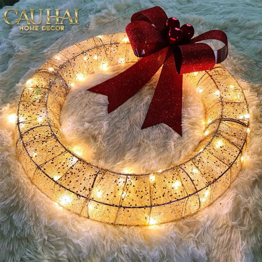 FÊTES COUTURE - VÒNG ÁNH SÁNG TRANG TRÍ GIÁNG SINH HOLY HALO - CHRISTMAS WREATH - CẬU HAI HOME DECOR